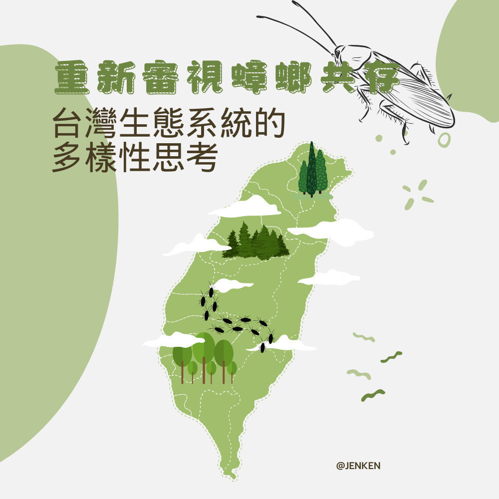 在台灣，蟑螂是一種極為常見的昆蟲，在台灣，蟑螂的種類豐富多樣，大約有70種，其中主要來自台灣本地和中國大陸。